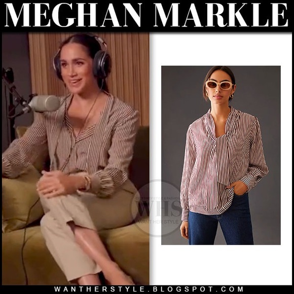 Maeve tie-neck blouse ASO Meghan Markle - Picture 4 of 4